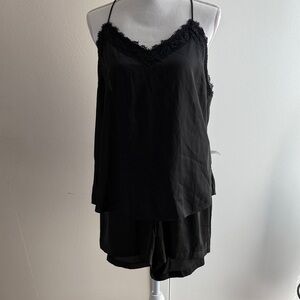 White House Black Market Black Lace Pajama Set